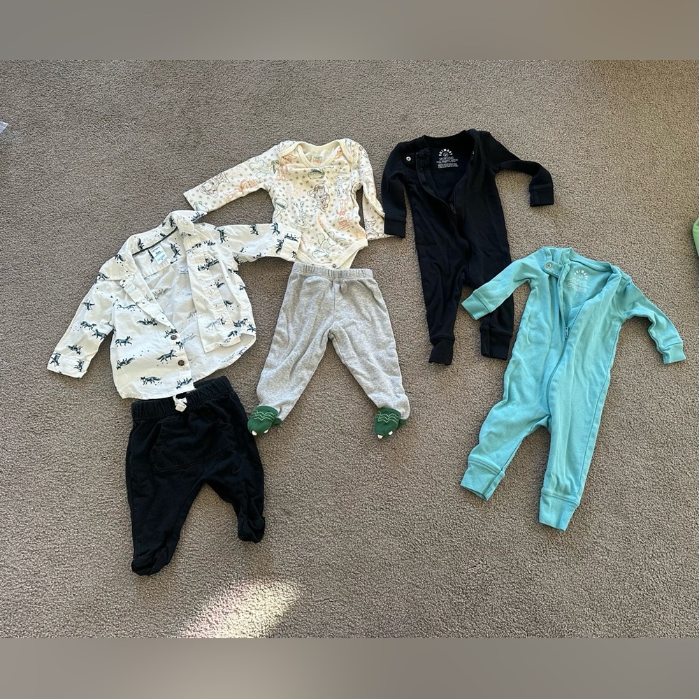 Baby Boy 3-6M Bundle – 6 Pieces | Onesies & Outfits